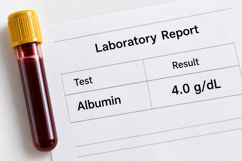 Illustrative report and closed gold-top sample tube