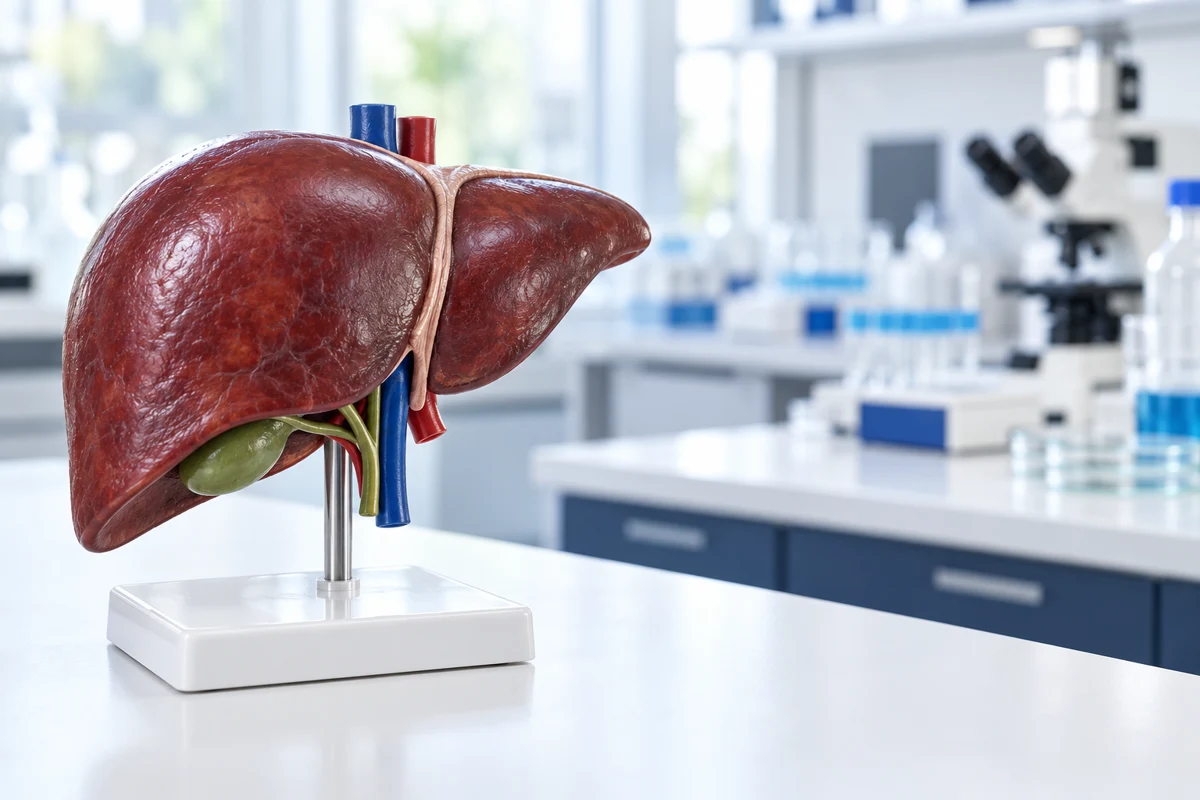 Illustrative liver teaching model
