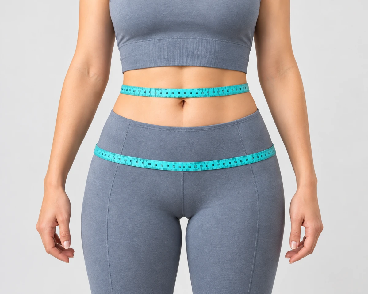 Waist and hip measurement guide