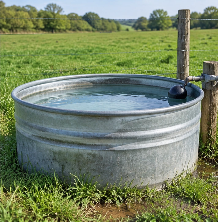 Illustrative cattle water trough