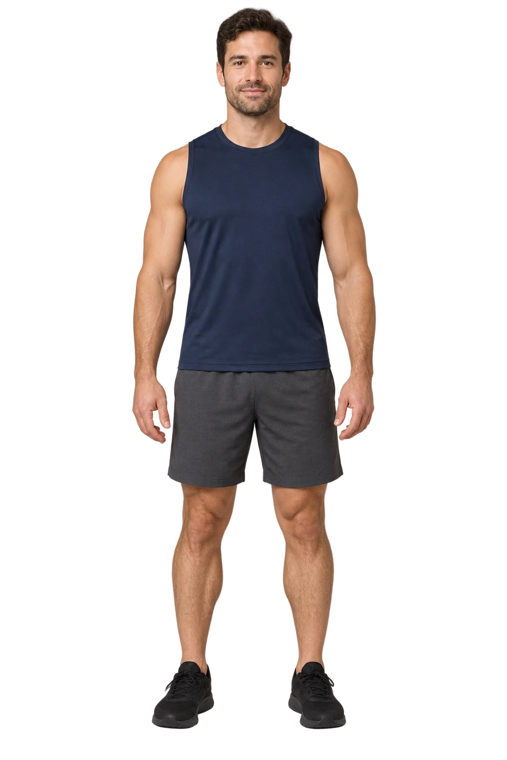 Illustrative adult man in sportswear