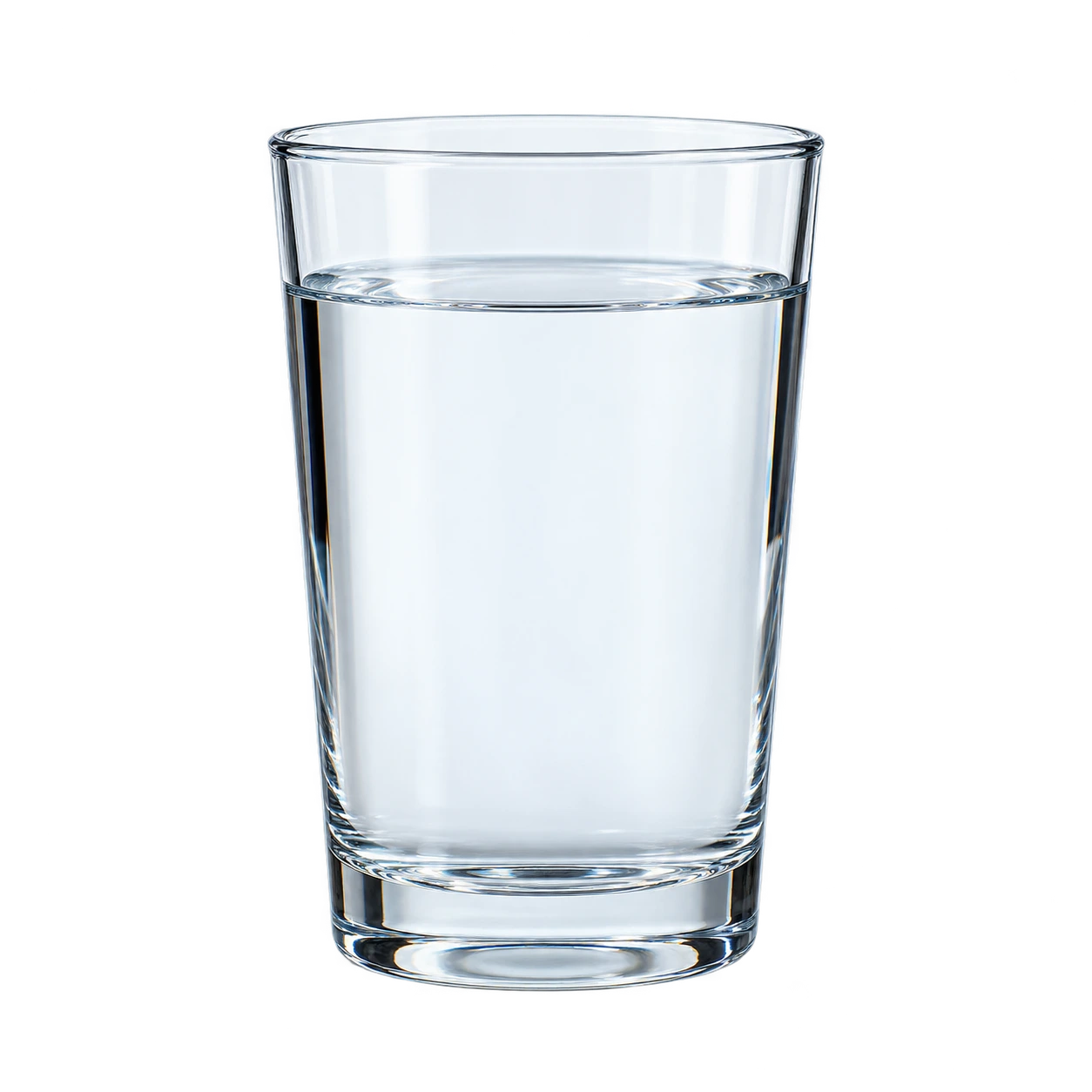 A glass of water